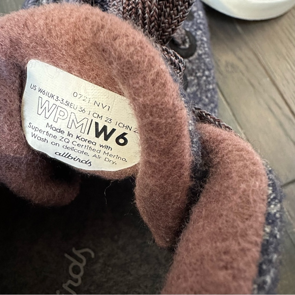 Allbirds Wool Piper Mid Sneakers Gray Size 6 - Picture 9 of 9